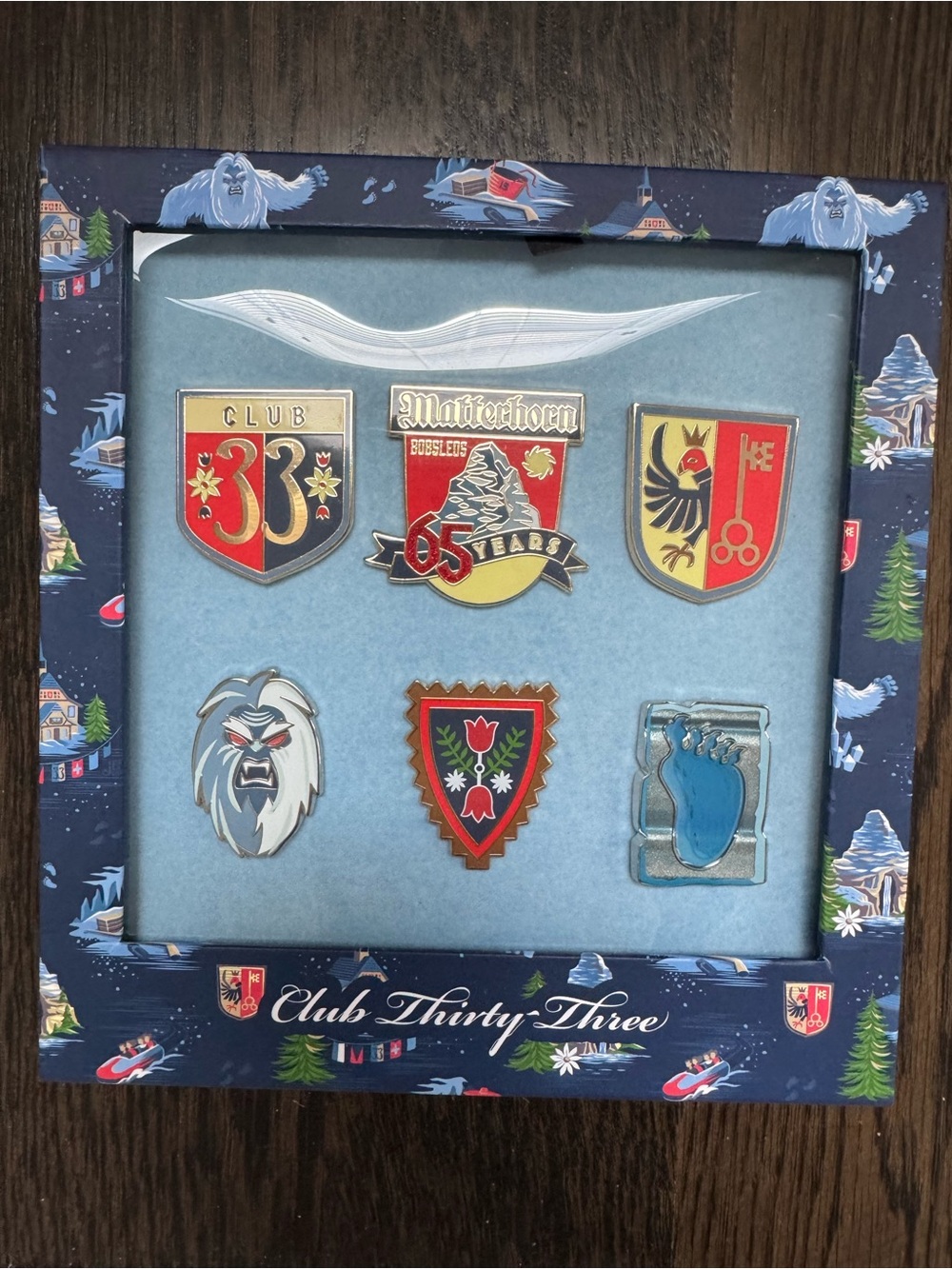 Club 33 Disneyland 65th Anniversary Matterhorn Collection Pin Set UNOPENED